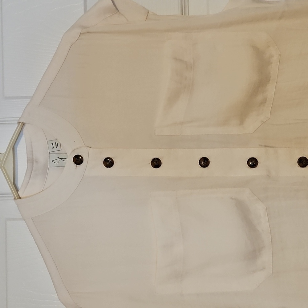 Joie Ivory Button-Up Top - Picture 2 of 11